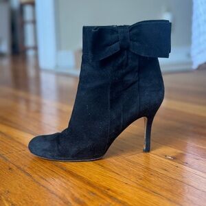 Kate Spade Black Ankle Booties with Stiletto Heel & Bow